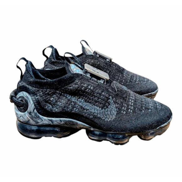 NIKE Air VaporMax 2020 Flyknit 'Black Dark Grey' Running Shoes Size 10 - Picture 2 of 9